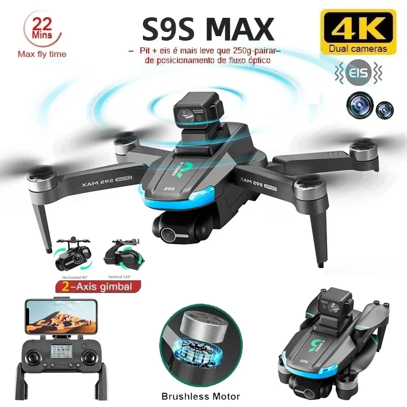 НОВЫЙ S9S MAX MINI Drone 4K 2- – обзор и цена Drone Gimbal 2 Axis